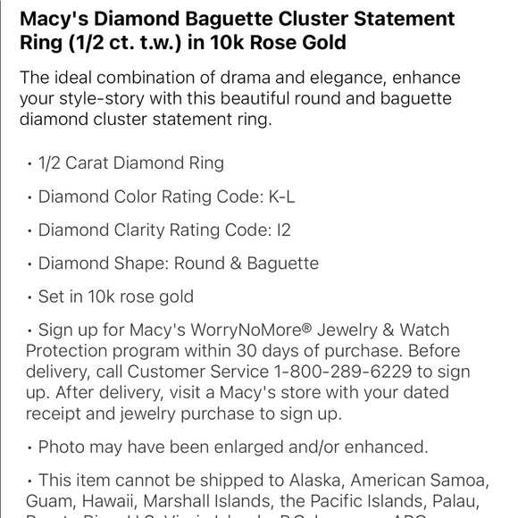 10K Rose Gold Diamond Cluster Ring 💍 - Picture 3 of 5